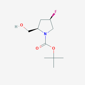molecular formula C10H18FNO3 B6333236 tert-Butyl (2R,4R)-4-fluoro-2-(hydroxymethyl)pyrrolidine-1-carboxylate CAS No. 869527-51-5