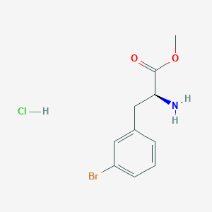 molecular formula C10H13BrClNO2 B6333277 盐酸甲基(S)-2-氨基-3-(3-溴苯基)丙酸酯(H-L-Phe(3-Br)-OMe.HCl) CAS No. 880347-43-3