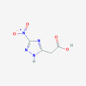 molecular formula C4H4N4O4 B063333 2-(5-Nitro-1H-1,2,4-triazol-3-yl)acetic acid CAS No. 173167-32-3