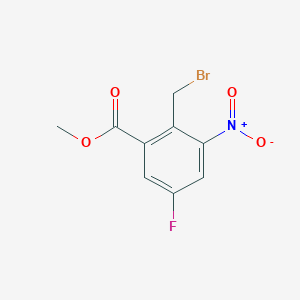 molecular formula C9H7BrFNO4 B6333332 Methyl 2-(bromomethyl)-5-fluoro-3-nitrobenzoate CAS No. 850462-65-6