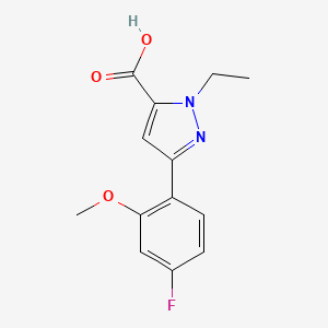 2-Ethyl-5-(4-fluoro-2-methoxy-phenyl)-2H-pyrazole-3-carboxylic acid