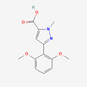 molecular formula C13H14N2O4 B6333374 5-(2,6-Dimethoxy-phenyl)-2-methyl-2H-pyrazole-3-carboxylic acid CAS No. 1245102-45-7