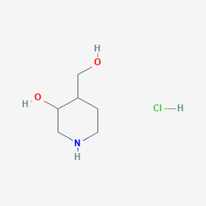 molecular formula C6H14ClNO2 B6333490 4-(Hydroxymethyl)piperidin-3-ol hydrochloride CAS No. 1951441-80-7