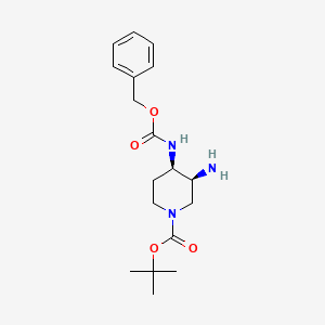molecular formula C18H27N3O4 B6333515 tert-butyl (3S,4R)-3-amino-4-{[(benzyloxy)carbonyl]amino}piperidine-1-carboxylate CAS No. 1707290-23-0