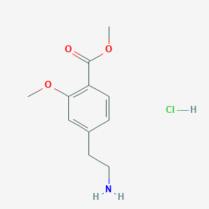 molecular formula C11H16ClNO3 B6333554 methyl 4-(2-aminoethyl)-2-methoxybenzoate;hydrochloride CAS No. 2089650-21-3