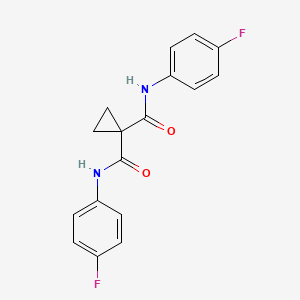 molecular formula C17H14F2N2O2 B6333595 N,N'-Bis(4-fluorophenyl)cyclopropane-1,1-dicarboxamide CAS No. 1431468-36-8