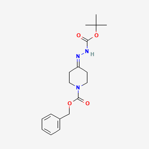 molecular formula C18H25N3O4 B6333644 Benzyl 4-(2-(tert-butoxycarbonyl)hydrazono)piperidine-1-carboxylate CAS No. 863560-00-3
