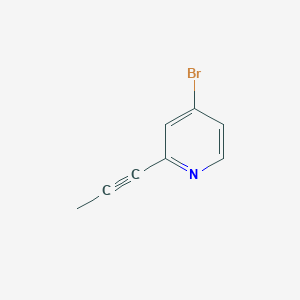 molecular formula C8H6BrN B6334026 4-Bromo-2-(prop-1-yn-1-yl)pyridine CAS No. 1383985-12-3
