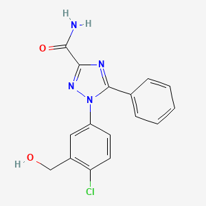 1-[4-Chloro-3-(hydroxymethyl)phenyl]-5-phenyl-1H-1,2,4-triazole-3-carboxamide