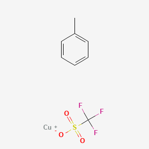 molecular formula C8H8CuF3O3S B6334113 Copper(I) trifluoromethanesulfonate toluene complex CAS No. 48209-28-5