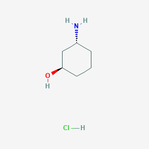 molecular formula C6H14ClNO B6334123 (1R,3R)-3-aminocyclohexanol hydrochloride CAS No. 1817645-57-0