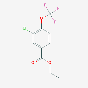 molecular formula C10H8ClF3O3 B6334184 Ethyl 3-chloro-4-(trifluoromethoxy)benzoate CAS No. 773135-54-9