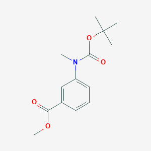molecular formula C14H19NO4 B6334207 Methyl 3-(tert-butoxycarbonyl(methyl)amino)benzoate CAS No. 168162-31-0