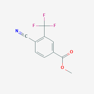 molecular formula C10H6F3NO2 B6334286 Methyl 4-cyano-3-(trifluoromethyl)benzoate CAS No. 1233243-95-2