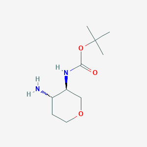 molecular formula C10H20N2O3 B6334350 tert-Butyl ((3R,4S)-4-aminotetrahydro-2H-pyran-3-yl)carbamate CAS No. 1316830-74-6