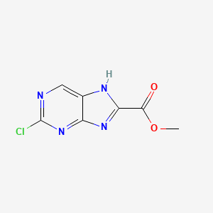 molecular formula C7H5ClN4O2 B6334360 Methyl 2-chloro-9H-purine-8-carboxylate CAS No. 1044772-72-6