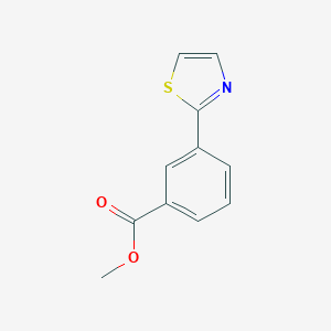 molecular formula C11H9NO2S B063345 Methyl 3-thiazol-2-yl-benzoate CAS No. 168618-63-1