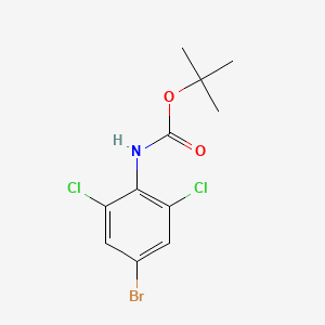 molecular formula C11H12BrCl2NO2 B6334613 tert-butyl N-(4-bromo-2,6-dichlorophenyl)carbamate CAS No. 915145-01-6