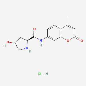 molecular formula C15H17ClN2O4 B6334616 H-Hyp-AMC hydrochloride CAS No. 1135372-06-3