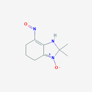 molecular formula C9H13N3O2 B063347 2,2-Dimethyl-7-nitroso-3-oxido-1,4,5,6-tetrahydrobenzimidazol-3-ium CAS No. 175136-51-3