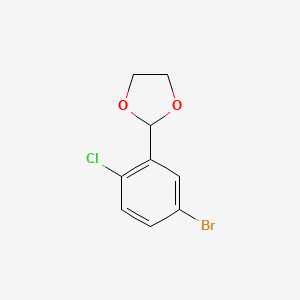 molecular formula C9H8BrClO2 B6334712 2-(5-Bromo-2-chlorophenyl)-1,3-dioxolane CAS No. 898538-74-4