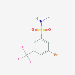 molecular formula C8H7BrF3NO2S B6334721 3-bromo-N-methyl-5-(trifluoromethyl)benzenesulfonamide CAS No. 871794-94-4
