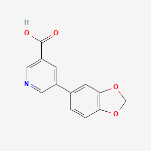 molecular formula C13H9NO4 B6334937 5-(Benzo[D][1,3]dioxol-5-YL)nicotinic acid CAS No. 842170-41-6