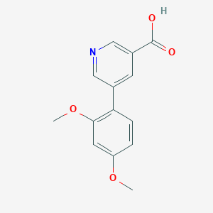 molecular formula C14H13NO4 B6334945 5-(2,4-Dimethoxyphenyl)nicotinic acid, 95% CAS No. 887973-40-2