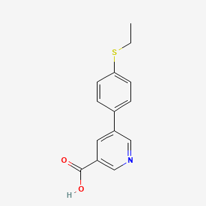 molecular formula C14H13NO2S B6334947 5-(4-Ethylthiophenyl)nicotinic acid CAS No. 887973-33-3