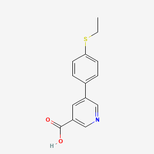 molecular formula C14H13NO2S B6334947 5-(4-Ethylthiophenyl)nicotinic acid, 95% CAS No. 887973-33-3