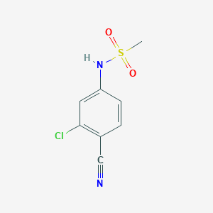 molecular formula C8H7ClN2O2S B6334992 N-(3-chloro-4-cyanophenyl)methanesulfonamide CAS No. 53313-04-5