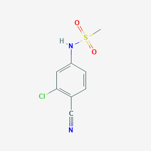 molecular formula C8H7ClN2O2S B6334992 N-(3-Chloro-4-cyano-phenyl)-methanesulfonamide, 95% CAS No. 53313-04-5