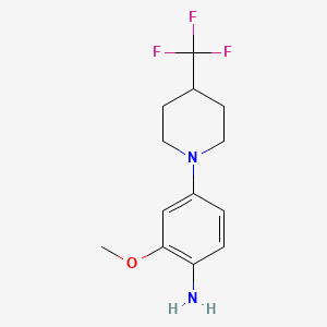molecular formula C13H17F3N2O B6335008 2-Methoxy-4-[4-(trifluoromethyl)piperidin-1-yl]aniline CAS No. 1416352-07-2