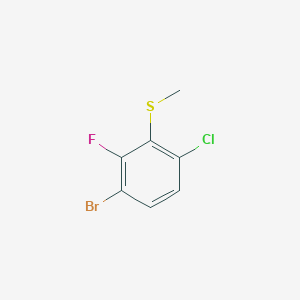 molecular formula C7H5BrClFS B6335017 1-Bromo-4-chloro-3-methylthio-2-fluorobenzene, 95% CAS No. 943830-28-2
