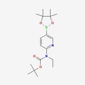 molecular formula C18H29BN2O4 B6335032 6-(Boc-ethylamino)pyridine-3-boronic acid pinacol ester CAS No. 1032758-86-3