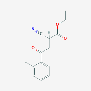 molecular formula C14H15NO3 B6335035 Ethyl 2-cyano-4-(2-methylphenyl)-4-oxobutanoate CAS No. 881673-51-4