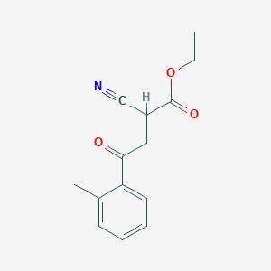 molecular formula C14H15NO3 B6335035 2-Cyano-4-oxo-4-o-tolyl-butyric acid ethyl ester, 95% CAS No. 881673-51-4