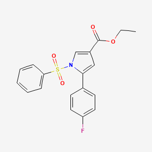 molecular formula C19H16FNO4S B6335038 Ethyl 5-(4-fluorophenyl)-1-(phenylsulfonyl)-1H-pyrrole-3-carboxylate CAS No. 881673-55-8