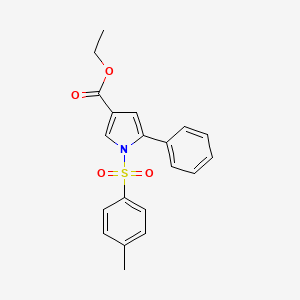 molecular formula C20H19NO4S B6335053 5-Phenyl-1-(toluene-4-sulfonyl)-1H-pyrrole-3-carboxylic acid ethyl ester, 95% CAS No. 881673-29-6
