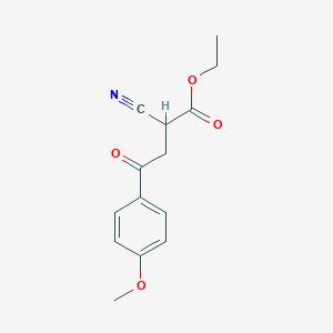 B6335060 2-Cyano-4-(4-methoxy-phenyl)-4-oxo-butyric acid ethyl ester, 95% CAS No. 881673-52-5