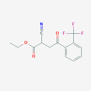 molecular formula C14H12F3NO3 B6335082 Ethyl 2-Cyano-4-oxo-4-(2-(trifluoromethyl)phenyl)butanoate CAS No. 881673-53-6