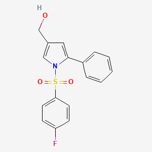 molecular formula C17H14FNO3S B6335086 [1-(4-Fluoro-benzenesulfonyl)-5-phenyl-1H-pyrrol-3-yl]-methanol, 95% CAS No. 881673-32-1