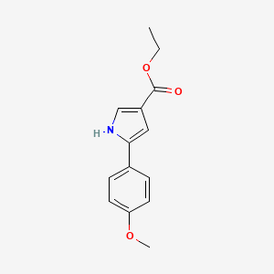 molecular formula C14H15NO3 B6335089 ethyl 5-(4-methoxyphenyl)-1H-pyrrole-3-carboxylate CAS No. 467253-42-5