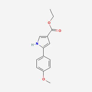 molecular formula C14H15NO3 B6335089 5-(4-Methoxy-phenyl)-1H-pyrrole-3-carboxylic acid ethyl ester, 95% CAS No. 467253-42-5