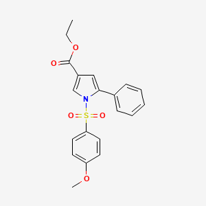 molecular formula C20H19NO5S B6335092 1-(4-Methoxy-benzenesulfonyl)-5-phenyl-1H-pyrrole-3-carboxylic acid ethyl ester, 95% CAS No. 881673-36-5