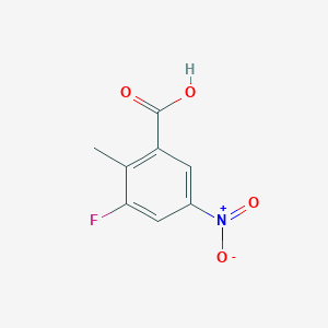 molecular formula C8H6FNO4 B6335108 3-氟-2-甲基-5-硝基苯甲酸 CAS No. 146948-48-3
