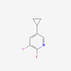 molecular formula C8H7FIN B6335277 5-Cyclopropyl-2-fluoro-3-iodopyridine CAS No. 1034467-82-7
