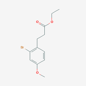 molecular formula C12H15BrO3 B6335357 Ethyl 3-(2-bromo-4-methoxyphenyl)propanoate CAS No. 1261646-79-0