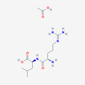 molecular formula C14H29N5O5 B6335382 acetic acid;(2S)-2-[[(2S)-2-amino-5-(diaminomethylideneamino)pentanoyl]amino]-4-methylpentanoic acid CAS No. 97275-28-0