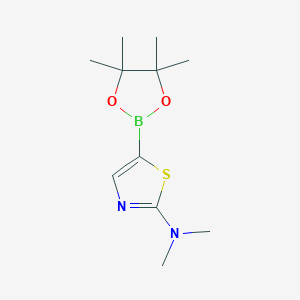 molecular formula C11H19BN2O2S B6335560 N,N-Dimethyl-5-(4,4,5,5-tetramethyl-1,3,2-dioxaborolan-2-YL)thiazol-2-amine CAS No. 1416367-38-8